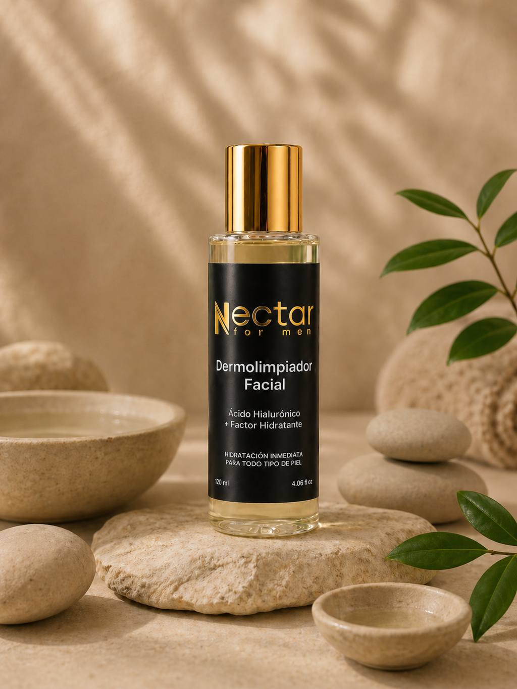 "Dermolimpiador facial con aloe vera y ácido hialurónico para hombre Nectar For Men"