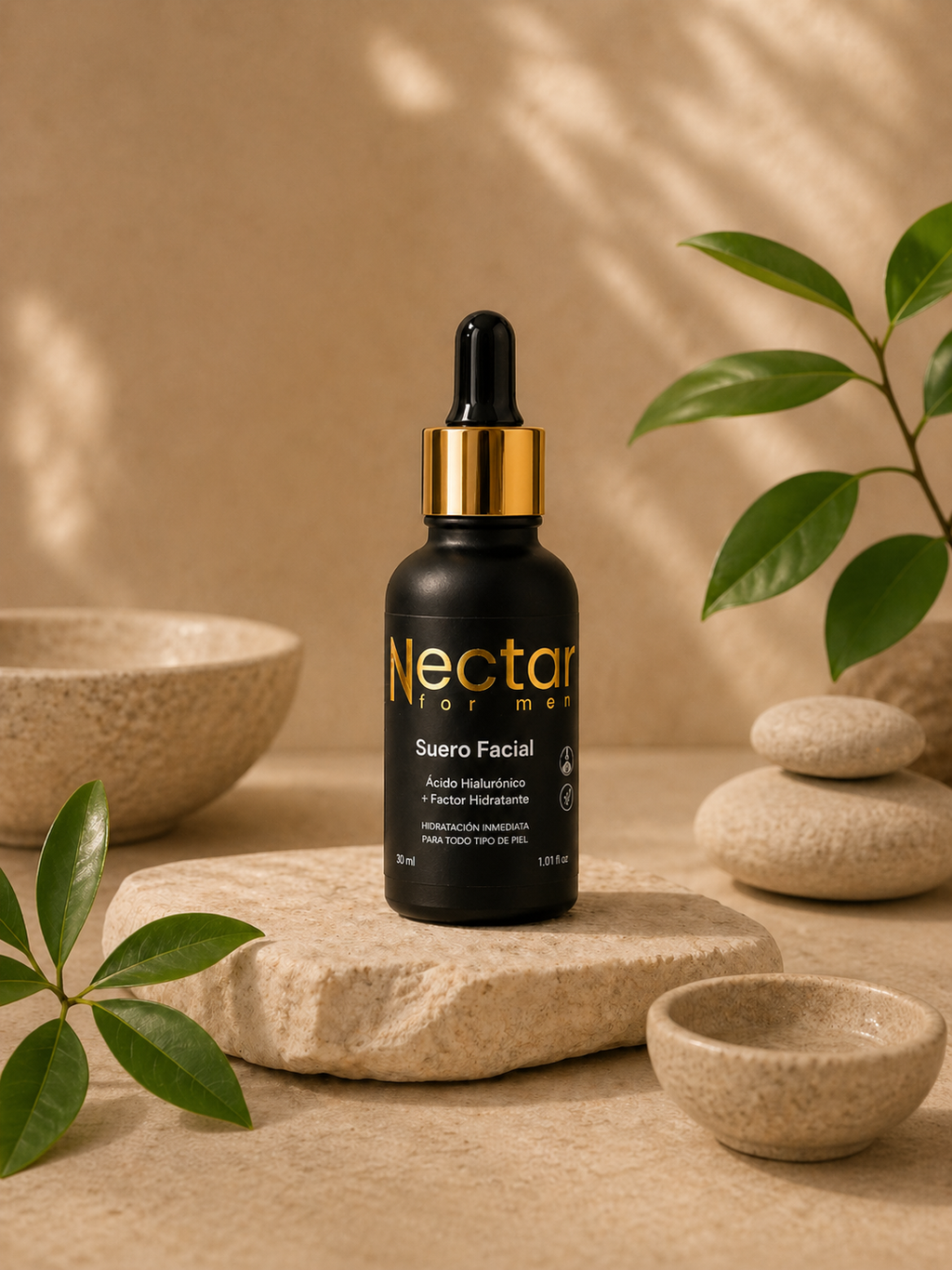"Sérum facial hidratante con ácido hialurónico para hombre Nectar For Men"